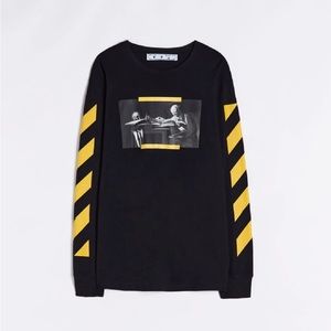 Off White c/o Virgil Abloh Caravaggio Long Sleeve Tee-Shirt M (Black) BRAND NEW